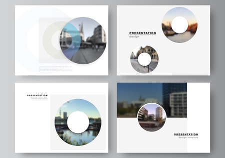 Vector layout of the presentation slides design business templates, multipurpose template for...