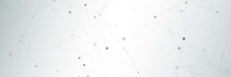 Gray color medical background with geometric connecting lines and dots, plexus. Technology, Network...