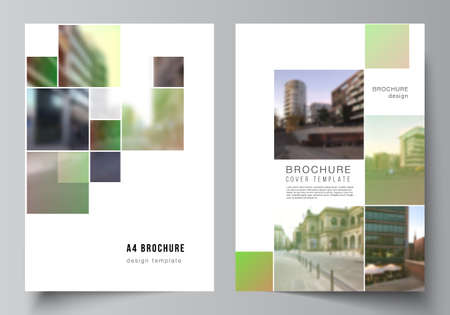 Vector layout of A4 cover mockups design templates for brochure, flyer layout, booklet, cover...