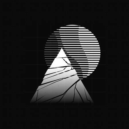 Black color technology background. Digital visualization of science, medicine, tech concept.のイラスト素材