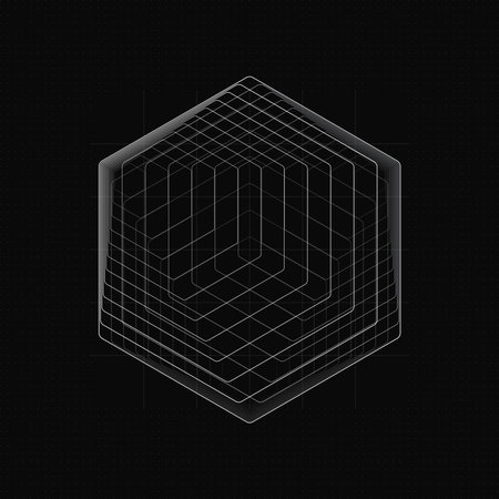 Black color vector background. Business, science, technology design abstract background. Futuristic vector illustration.のイラスト素材