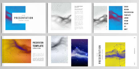 Vector layouts of presentation design templates for brochure, cover design, flyer, book design,...