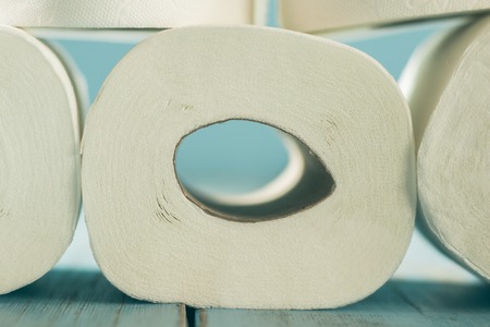 Toilet paper. Concept of personal hygieneの写真素材
