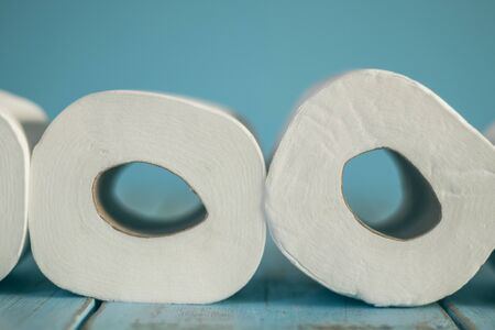 Toilet paper. Concept of personal hygieneの写真素材