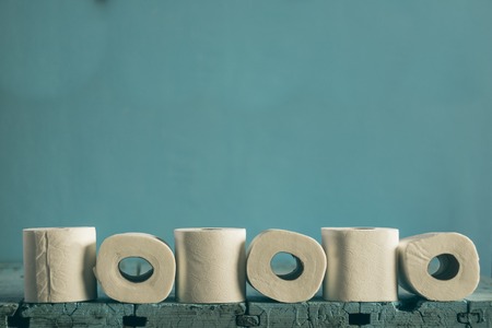 Toilet paper. Concept of personal hygieneの写真素材