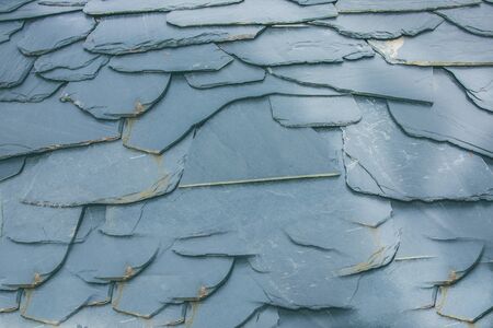 Texture of a slate roof. Roof of a houseの写真素材
