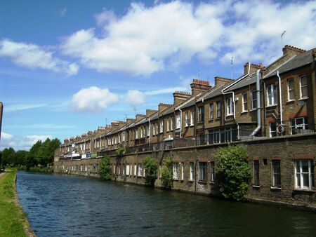 Canal of Little Venice in summerの写真素材