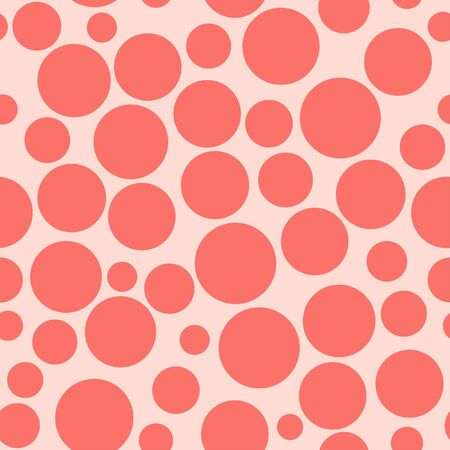 Color red circle. chaotic pattern circle. Seamless pattern.のイラスト素材