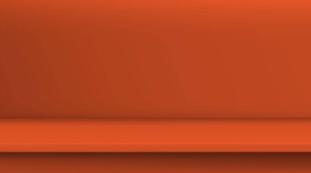Gradient Mesh Vector Table Background Of Empty Vivid Orange Color
