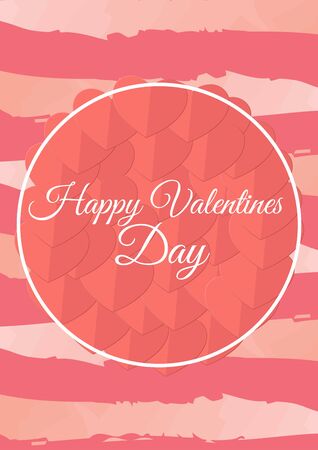 Happy Valentines day book cover print. Typography poster, card, label, banner template design. Vector illustration of paper hearts origami folded in halfのイラスト素材