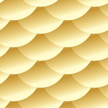 Vector asian background. Seamless japanese gold fish scales pattern. Repeating chinese textureのイラスト素材