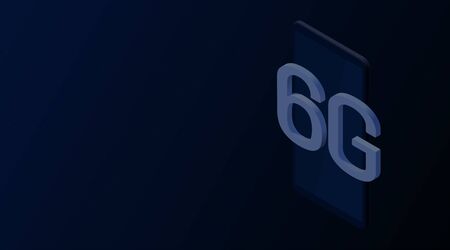 Sixth generation. A Blueprint of Technology. Isometric vector illustration. 3d model of a blue...