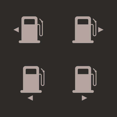 Fuel gas station vector icon. Petrol pump station symbol. Full gasoline sign. Auto car indicator panel illustrationのイラスト素材