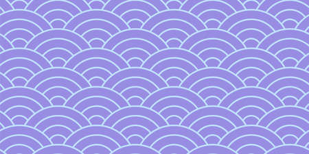 Seamless japanese geometrical pattern. Repeating asian nature textured. Soft metal pink gradient color. Vector illustration.のイラスト素材