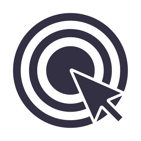 Round target arrow cursor vector icon. Choice customer sign. Eps 10 illustrationのイラスト素材