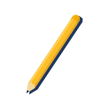 Isometric vector illustration. Office pencil isolated on white backgroundのイラスト素材