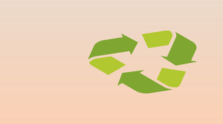 Recyclable and reusable. Green recycle arrow icon. Vector sign illustration EPS 10. Isolated on backgroundのイラスト素材