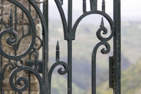 gate gateway entrance port ond vintage green