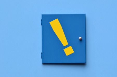 Exclamation mark - exclamation point background.Concept photo of strong feelings.