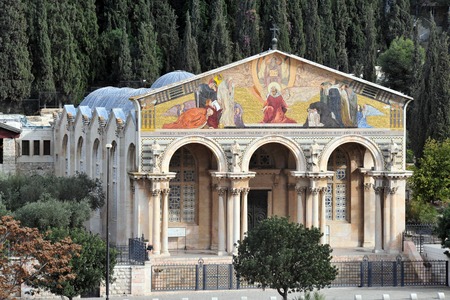 Gethsemane Church in Mount of Olives in Jerusalem Israelの写真素材