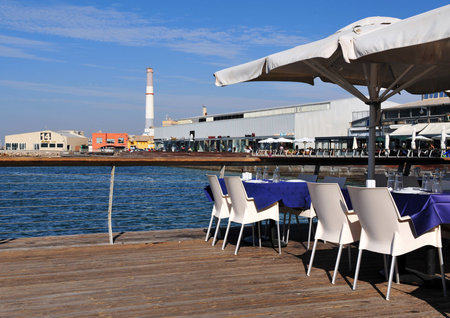The old Tel Aviv Port Area in Tel Aviv, Israel.のeditorial素材
