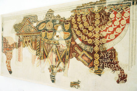 The Good Samaritan is Church a Christian and world's largest mosaic museums in the Dead Sea area near Jericho, Israel.のeditorial素材