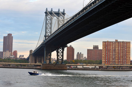 Manhattan Bridge in Manhattan New York, USA.