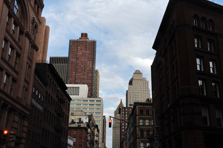 Street scene in Manhattan New York, USA.のeditorial素材