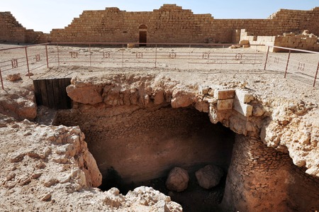 Ruins of the Byzantian city of Shivta, Israel.の写真素材