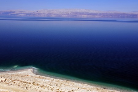 View of Dead Sea coastline. Dead Sea, Israel.の写真素材