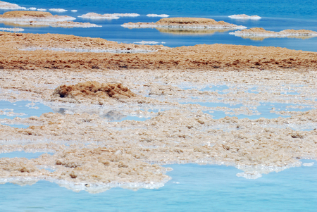 Dead Sea salt natural mineral formation at the Dead Sea, Israel.の写真素材