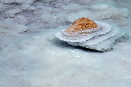 Dead Sea salt natural mineral formation at the Dead Sea, Israel.の写真素材