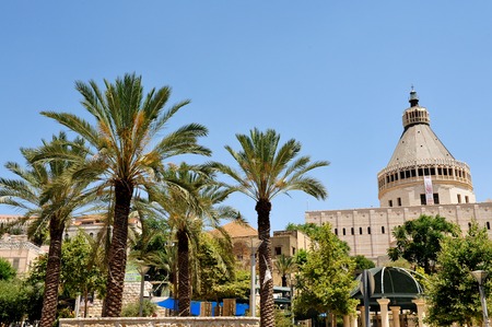 Basilica of the Annunciation in Nazareth, Israel.の写真素材