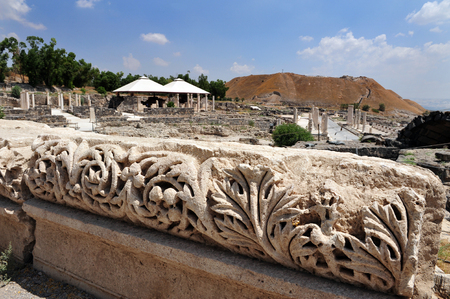 Ruins in Ancient Beit Shean Israelの写真素材