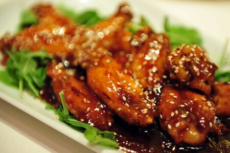 Prepared food on a table in a restaurant.の写真素材
