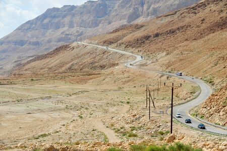 Dead sea road. Dead Sea, Israel.