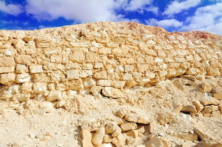 Ruins of Ancient Byzantine fort at Tel Nizana near the Israeli Egyptian border in south Israel.