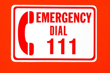 Call emergency 111 rescue forces in New Zealand.の写真素材
