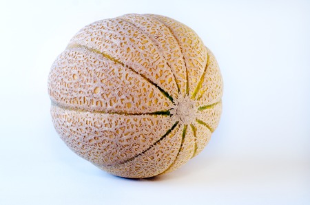 Cantaloupe melon isolated on a white background.