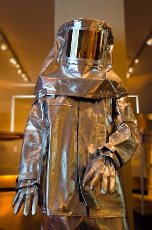A full fire proximity suit.の写真素材