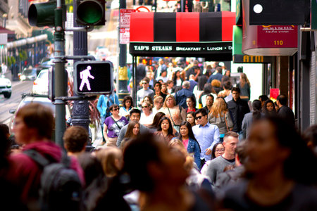 SAN FRANCISCO - MAY 17 2015:Traffic in San Francisco.It has a density of about 18,187 people per...