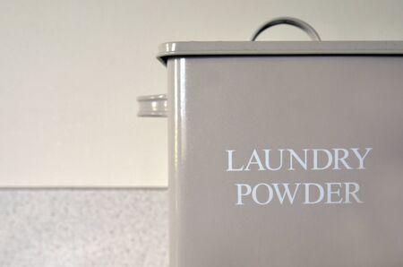 Vintage old Laundry powder box in laundry room.