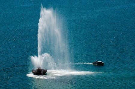 Carter Fountain in Oriental Bay Wellington, New Zealand.の写真素材