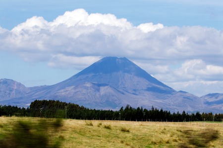 Mt. Ngauruhoe in Tongariro National Park, New Zealand.の写真素材