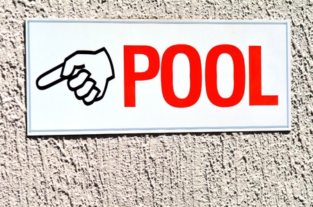 Pool sign and symbol. concept photo of summer travel, vacation,holiday.の写真素材