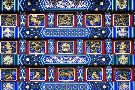 Decoration on the Temple of the White Pagoda.の写真素材