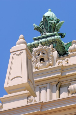 Architecture, statues and decorations in Monaco Monte Carloの写真素材