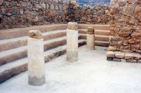 The Synagogue of Masada Fortress Israel.の写真素材