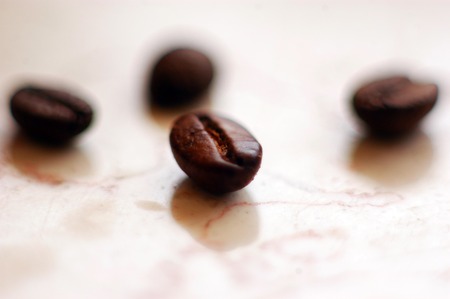 Macro shot of coffee beans.