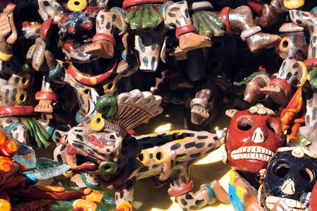 Mexican goods for sale at the Pyramids of Teotihuacan site, Mexico.の写真素材